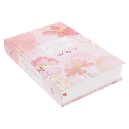 NLV Pienk Blomme Hardeband Stiltetydbybel vir Vroue