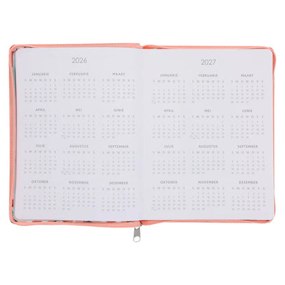 Neriah’s Light; 2026 18-Month Planner; Live by Faith Faux Leather Zip