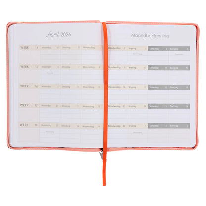 Neriah’s Light; 2026 18-Month Planner; Live by Faith Faux Leather Zip