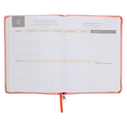 Neriah’s Light; 2026 18-Month Planner; Live by Faith Faux Leather Zip
