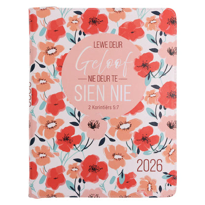 Neriah’s Light; 2026 18-Month Planner; Live by Faith Faux Leather Zip