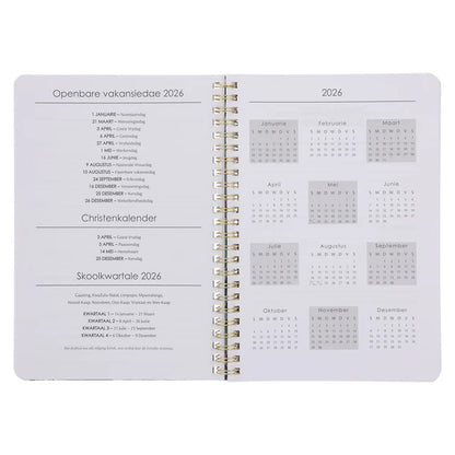 2026 Dagboek - Dagbeplanner - Wees Stil en Weet - Ringbind