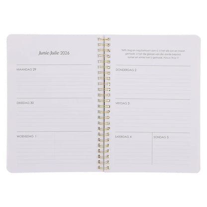 2026 Dagboek - Dagbeplanner - Wees Stil en Weet - Ringbind