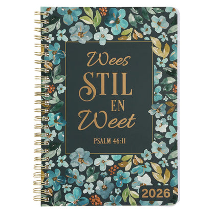 2026 Dagbeplanner – Wees Stil en Weet – Ringgebind | Neriah’s Light