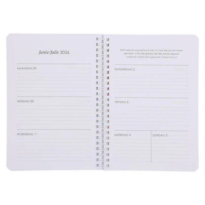 2026 Dagboek - Dagbeplanner - Die Here Is My Sterkte en My Beskerming - Ringbind