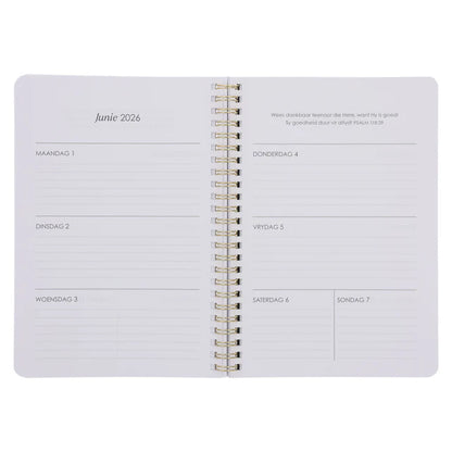 2026 Dagboek - Dagbeplanner - Ek Weet Wat Ek vir Julle Beplan - Ringbind