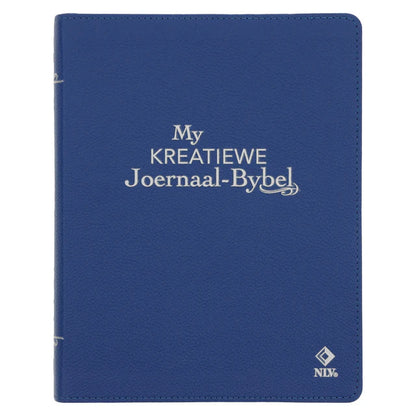 NLV Koningsblou Egte Leer My Kreatiewe Joernaal-Bybel