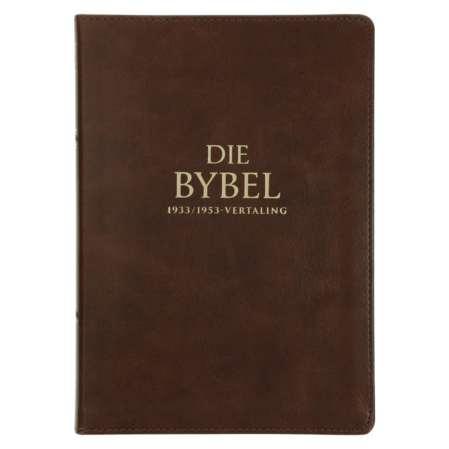 Afrikaans 1933/1953 Vertaling Bruin Kunsleer Bybel Grootdruk