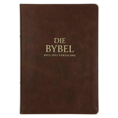 Afrikaans 1933/1953 Vertaling Bruin Kunsleer Bybel Grootdruk