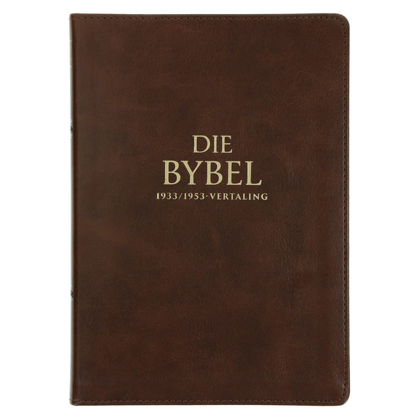 Afrikaans 1933/1953 Vertaling Bruin Kunsleer Bybel Grootdruk