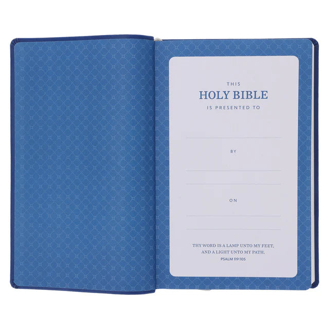 KJV Blue Imitation Leather Value Ultra Thinline Bible Comfort Print