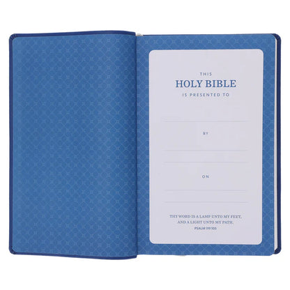 KJV Blue Imitation Leather Value Ultra Thinline Bible Comfort Print