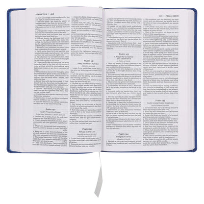 KJV Blue Imitation Leather Value Ultra Thinline Bible Comfort Print