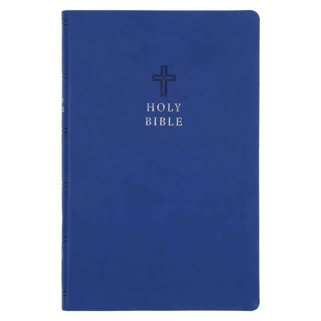 KJV Blue Imitation Leather Value Ultra Thinline Bible Comfort Print