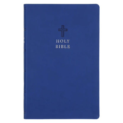 KJV Blue Imitation Leather Value Ultra Thinline Bible Comfort Print