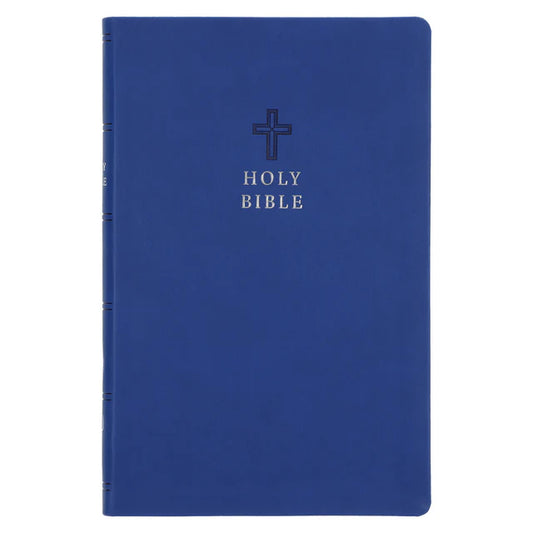KJV Blue Imitation Leather Value Ultra Thinline Bible Comfort Print