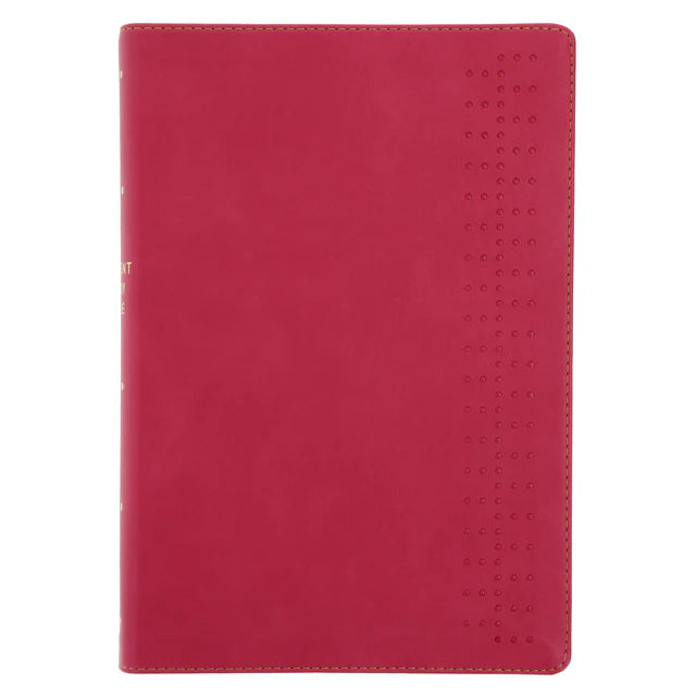 NKJV Pink Imitation Leather Student Study Bible Red Letter Comfort Print