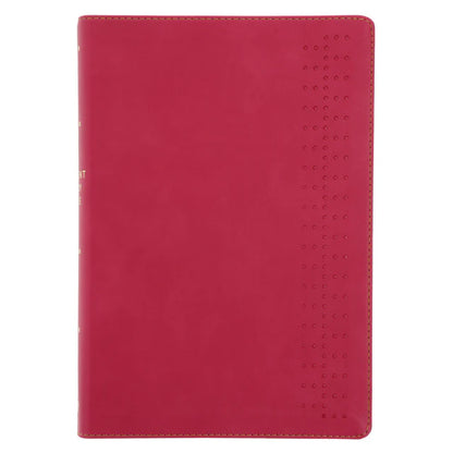 NKJV Pink Imitation Leather Student Study Bible Red Letter Comfort Print