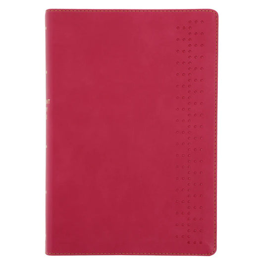NKJV Pink Imitation Leather Student Study Bible Red Letter Comfort Print