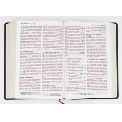NKJV Black Imitation Leather End-of-Verse Reference Bible Comfort Giant Print