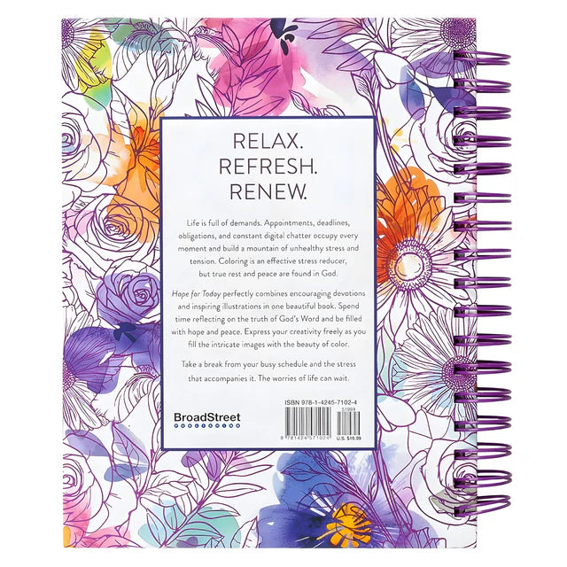 Hope for Today: Devotional Coloring Book (Spiral-Bound)