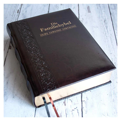 NLV Familiebybel | Bruin Kunsleer Nuwe Uitgawe