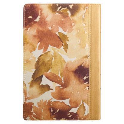 NLV Standaard Bybel | Roesbruin & Goud Linne met Duimgrepe