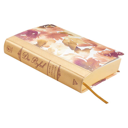 NLV Standaard Bybel | Roesbruin & Goud Linne met Duimgrepe