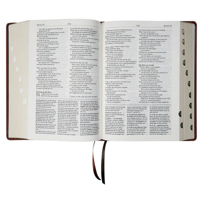 NLV Tematiese Studiebybel – Neutbruin Kunsleer | Afrikaanse Bybelstudie