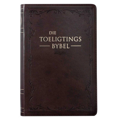 NLV Donkerbruin Kunsleer Toeligtingsbybel; Study Bible; Neriah’s Light