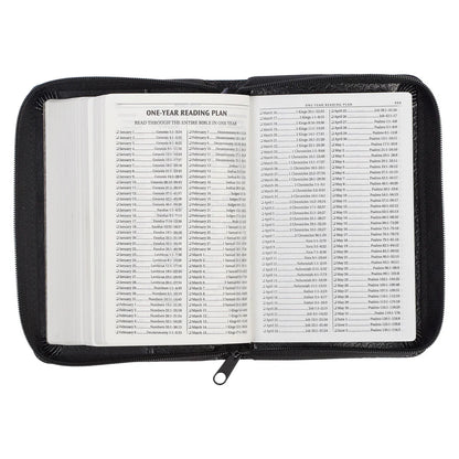 Neriah’s Light ; KJV Black Mini Pocket Bible ; Faux Leather Zip
