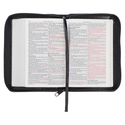 Neriah’s Light ; KJV Black Mini Pocket Bible ; Faux Leather Zip