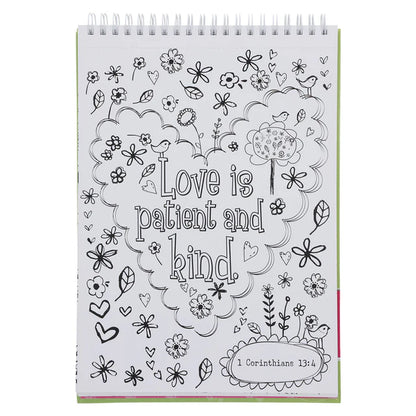 Inspirational Coloring Book For Girls (Wirebound)