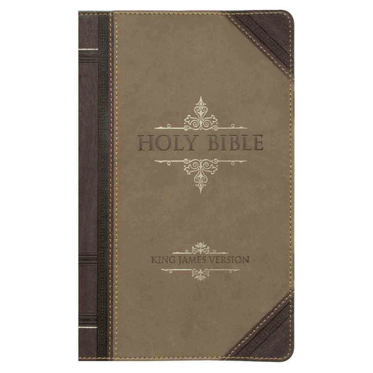 KJV Tan & Brown Study Bible | Giant Print Red Letter Edition