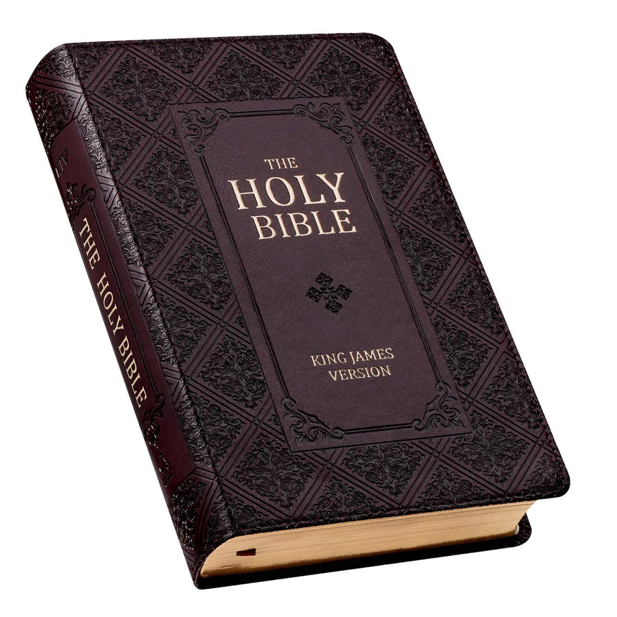 KJV Brown Study Bible | Giant Print Red Letter Indexed Edition