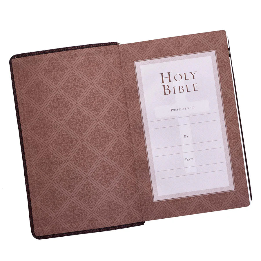 KJV Brown Study Bible | Giant Print Red Letter Indexed Edition