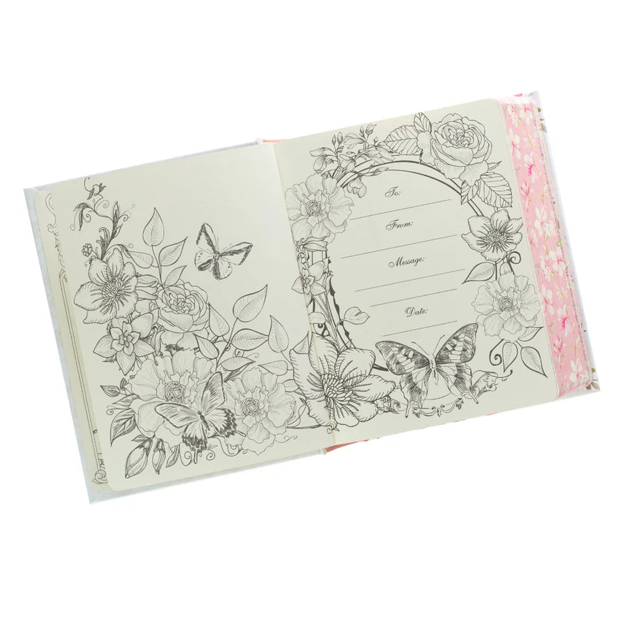 KJV Promise Journaling Bible | Flower Garland Faux Leather Hardcover