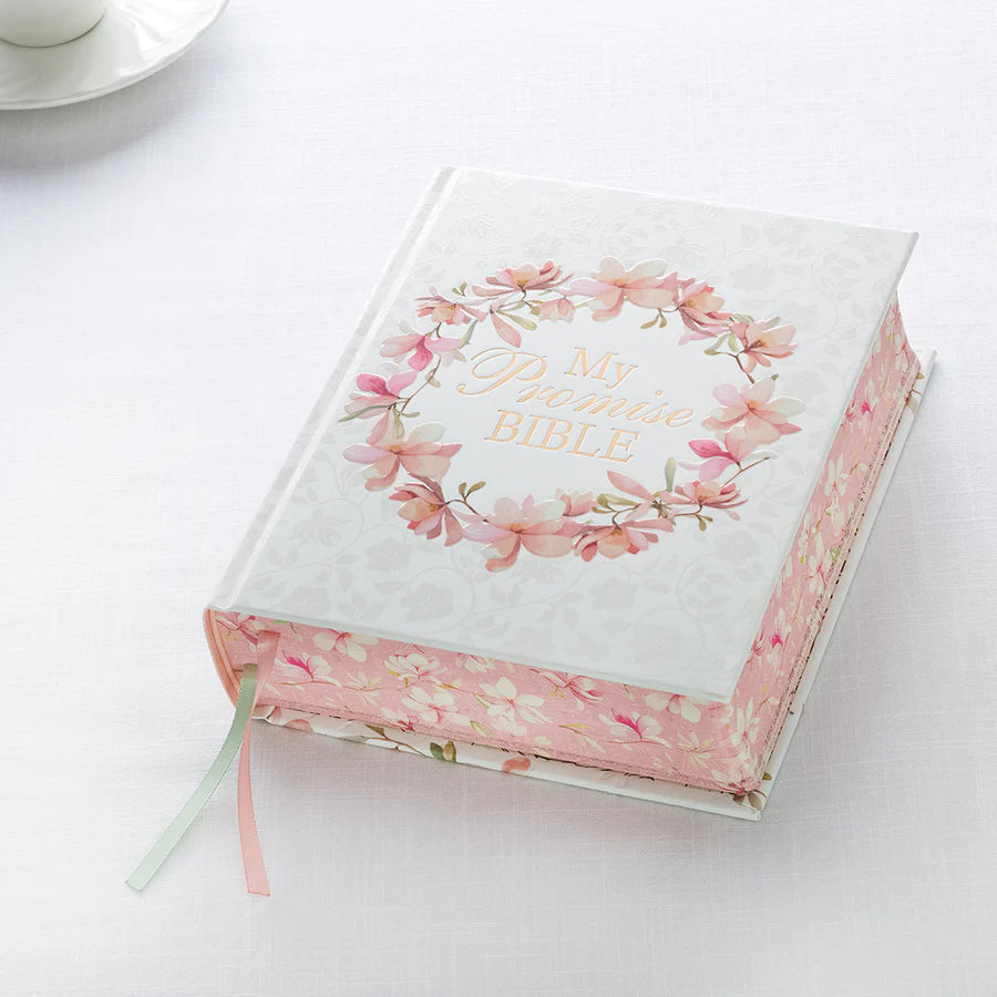 KJV Promise Journaling Bible | Flower Garland Faux Leather Hardcover