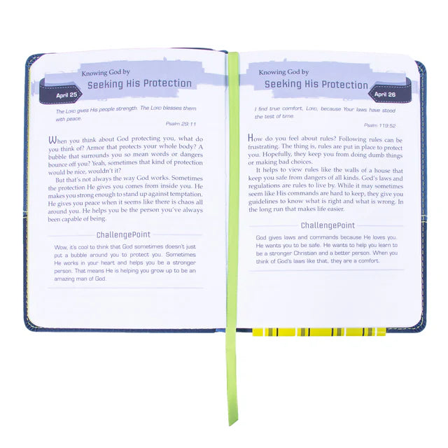 365 Days to Knowing God for Guys; Leather Devotional; Neriah’s Light