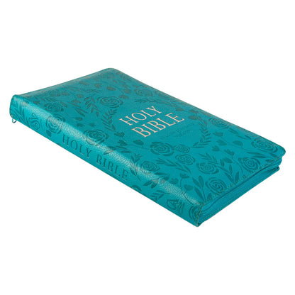 ESV Standard Bible – Turquoise Faux Leather; Thumb Index; Neriah’s Light