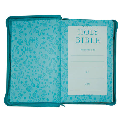ESV Standard Bible – Turquoise Faux Leather; Thumb Index; Neriah’s Light