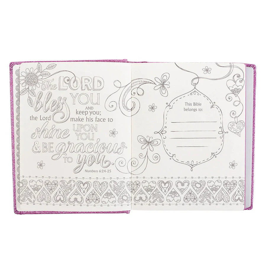 ESV Purple Glitter Hardcover My Creative Bible For Girls