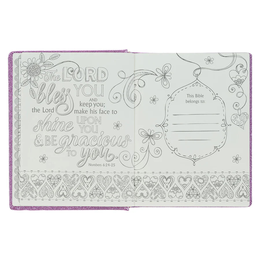 ESV Purple Glitter Hardcover My Creative Bible For Girls