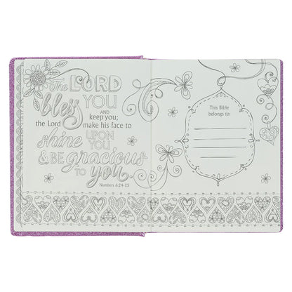 ESV Purple Glitter Hardcover My Creative Bible For Girls