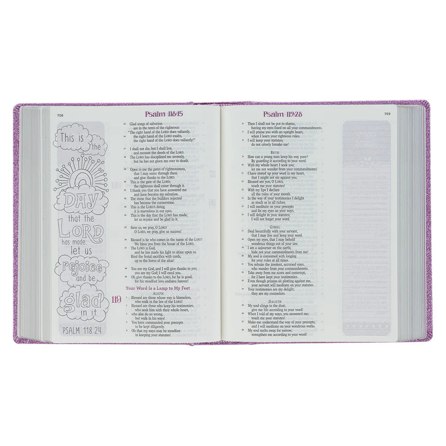 ESV Purple Glitter Hardcover My Creative Bible For Girls