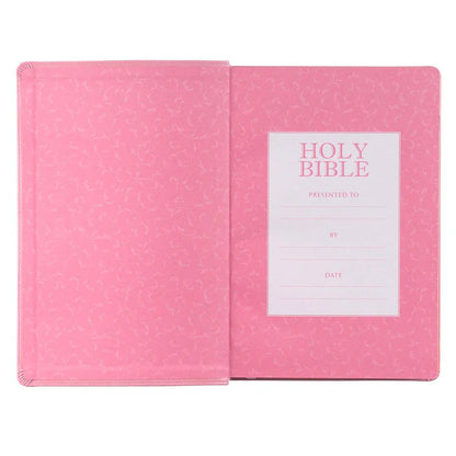 KJV Pink Study Bible | Giant Print Faux Leather Indexed Edition