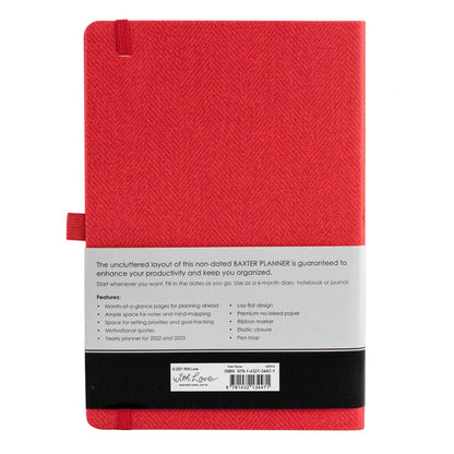 Neriah's Light – Baxter Undated Planner Pocket Edition Red