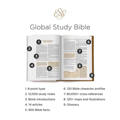 Neriah’s Light: ESV Global Study Bible; Durable Hardcover Edition