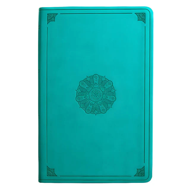 ESV Large Print Thinline Bible – Turquoise Emblem ; Neriah's Light