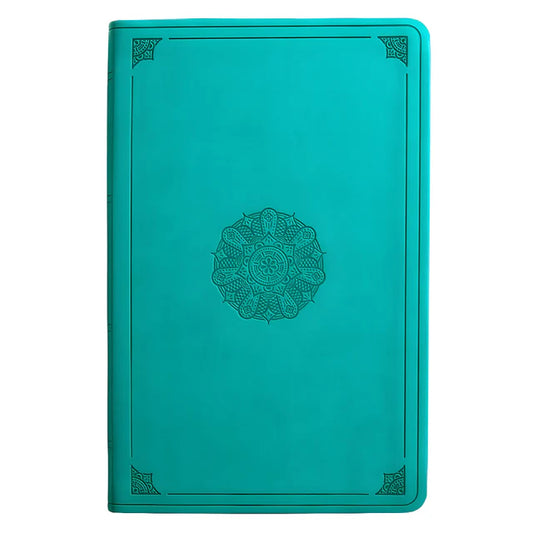 ESV Large Print Thinline Bible – Turquoise Emblem ; Neriah's Light